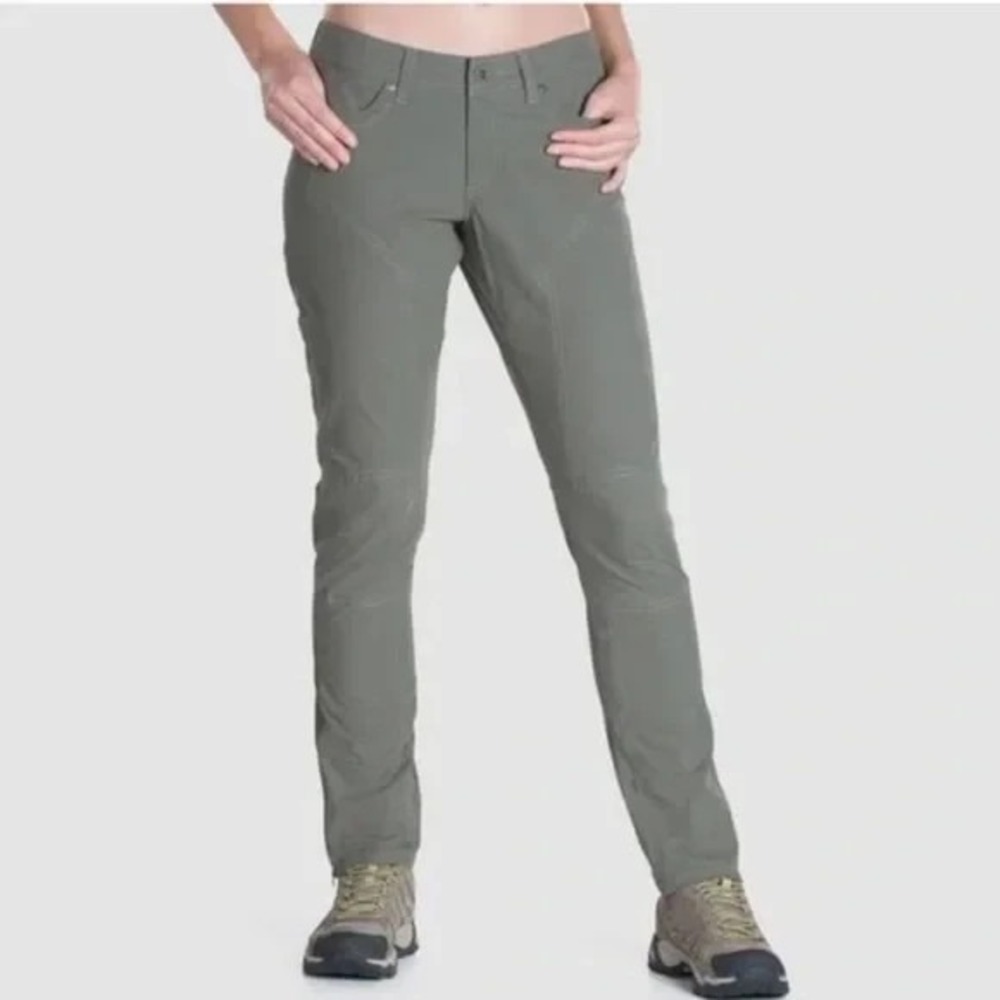 Kuhl Inspiratr Ankle Zip Pants Women 6 Green Slim Fit Hiking Camping Outdoors